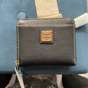 Dooney & Bourke Pebble Grain Small Zip Around Wallet.